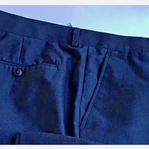J.Ferrar solid dark blue pants/trousers size 38/32 - Picture 1 of 4